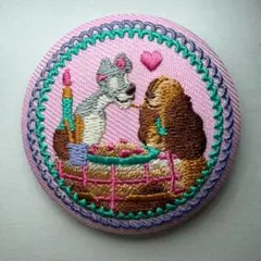 【第１弾】ディズニー 刺繍缶バッジ　わんわん物語