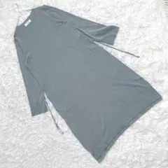 美品 『ミラオーウェン』 (F) 長袖ニットロングワンピース サイドスリット