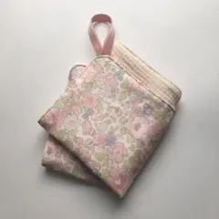 リバティ　ループ付き　ガーゼ ハンカチ