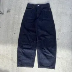 GU バレルレッグジーンズ インディゴ ネイビー ワイド バギー Y2K