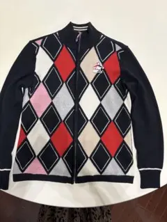 Munsingwear アーガイルジップアップ L