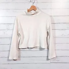 フーズフーチコ　レディース　リブニット　タートルネック　アイボリー　カジュアル