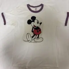 70〜80s Disney ミッキー　リンガーT