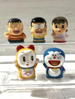 ドラえもん 指人形 ソフビ 5個セット