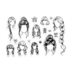 クリアスタンプ2558：ヘアコレクション《2点で15%、3点で20％OFF》