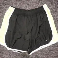 Nike 黒/黄緑 ショートパンツランニングトレーニングナイキパンツ後ポケット付