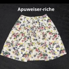 Apuweiser-riche アプワイザーリッシェ 花柄 膝上 スカート S