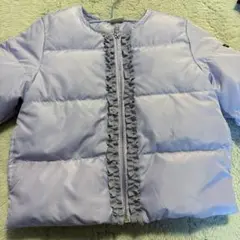 petit main 薄紫 ダウンジャケット100cm フリル