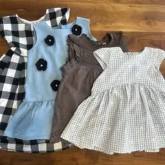 petit main 女の子　チュニック・ワンピース100cm 4点セット