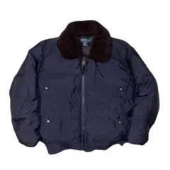 名作 90s ラルフローレン フライトダウンジャケット 黒 ビンテージ b15