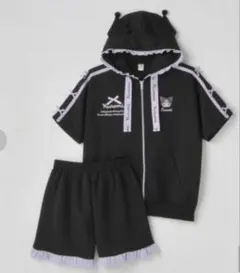 【しろ様専用】新品 130㎝ クロミ 耳付半袖パーカー ショートパンツ