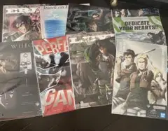 一番くじ　進撃の巨人　クリアポスター　8種セット　f賞