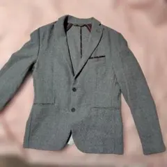 ZARA MAN グレー テーラードジャケット 肘パッチ付きサイズ表参照