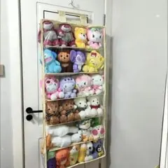 ぬいぐるみ　収納　飾り棚　ウォールポケット　6段　18cm