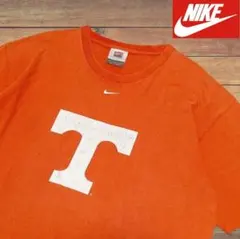 90年代銀タグビンテージ ナイキ 90s プリントTシャツ 綿 橙 Lのサムネイル