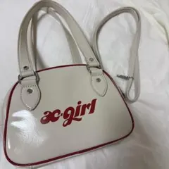 X-girl エナメル ショルダーバッグ ホワイト レッドのサムネイル