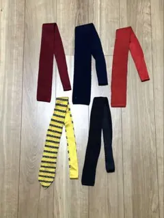 ネクタイ 5本セット　ニットタイ　スクエアタイ　まとめ売り　ヴィンテージ　レトロ