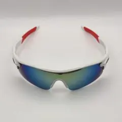 スポーツサングラス【白】◆UV400◆メガネ◆割れない◆ゴルフ◆サイクリングのサムネイル