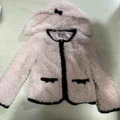 ピンク フード付きジャケット S (140)