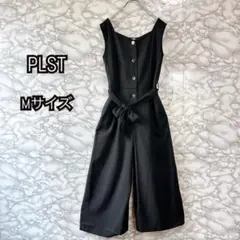 PLST ブラック ノースリーブ オールインワン Mサイズ プラステ サロペット