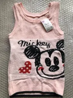 ミッキーマウス ノースリーブタンクトップ 140〜160 ニット