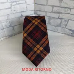 MODA RITORNO チェック柄ネクタイ(スリム)