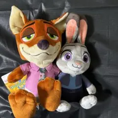 ズートピア2 ニック・ワイルド　ジュディ・ホップス ペアぬいぐるみ
