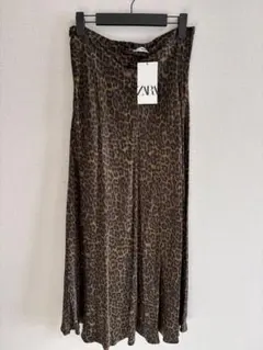ZARA レオパード柄 ヒョウ柄 フレアスカート Mサイズ