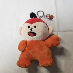 たべっ子どうぶつ　さる　ぬいぐるみアクリルキーリング　キーホルダー