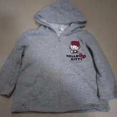 100cm HELLO KITTY フード付きパーカー グレー