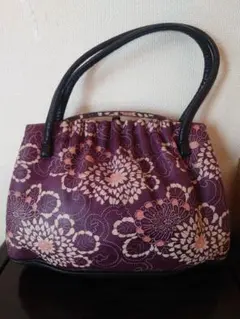 和柄革製ハンドバッグ