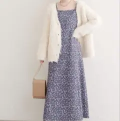ナチュラルクチュール　キャミワンピース　花柄