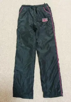 キッズ　ボトムス 裏起毛 パンツ 長ズボン ジャージ　 黒 160cm