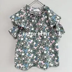 FREDY REPIT/花柄 半袖 フリル ブラウス/大襟/総柄/3935