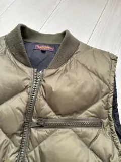 Purple&Yellow ダウンベスト M オリーブ 軽量 メンズ アウトドア