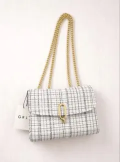 ツイード ショルダーバッグ GRL チェーン