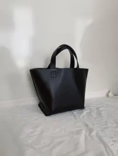【一度使用のみ】無印良品　ヌメ革　ミニトートバッグ　ブラック