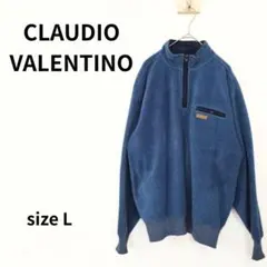 CLAUDIO VALENTINO　長袖フリース　ハーフジップ　L　2086