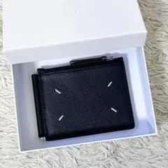 【未使用級】メゾンマルジェラ マネークリップ 折り財布 4ステッチ 小銭入れ