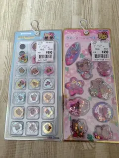 日焼けキティ　ウォーターシール　キラコロ　おはじきシール