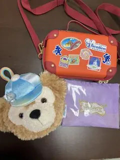 【未使用品】バケパ 特典 カラフルハピネスダッフィ ショルダーバッグ エコバッグ