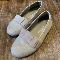 Catherine C ピンクシルバー フォーマルシューズ　19cm