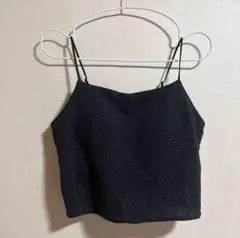 GU ブラフィールクロップドラメキャミソール ブラック XL