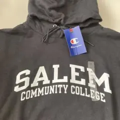 セーラムコミュニティカレッジのブラックメンズパーカーセーターチャンピオンブランド