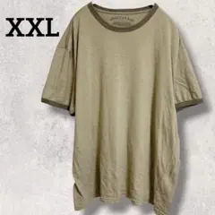 アメリカンラグシー Tシャツ リンガー 無地 ビッグサイズ XXL 砂色 綿混のサムネイル