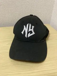 黒 NYロゴキャップ バックストラップ式