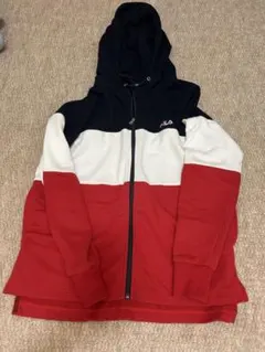 FILA トリコロールカラー ジップアップパーカー