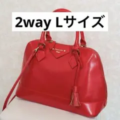 【Samantha Vega】 サマンサベガ 2wayハンドバッグ 赤 金