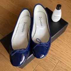 レペット⭐️バレーシューズ 紺色 24cm 38 Repetto ネイビー 雨 - メルカリ