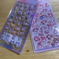 2枚 セット 少量新作3D シール ぷくぷくキャラクターシール 最安値スタート